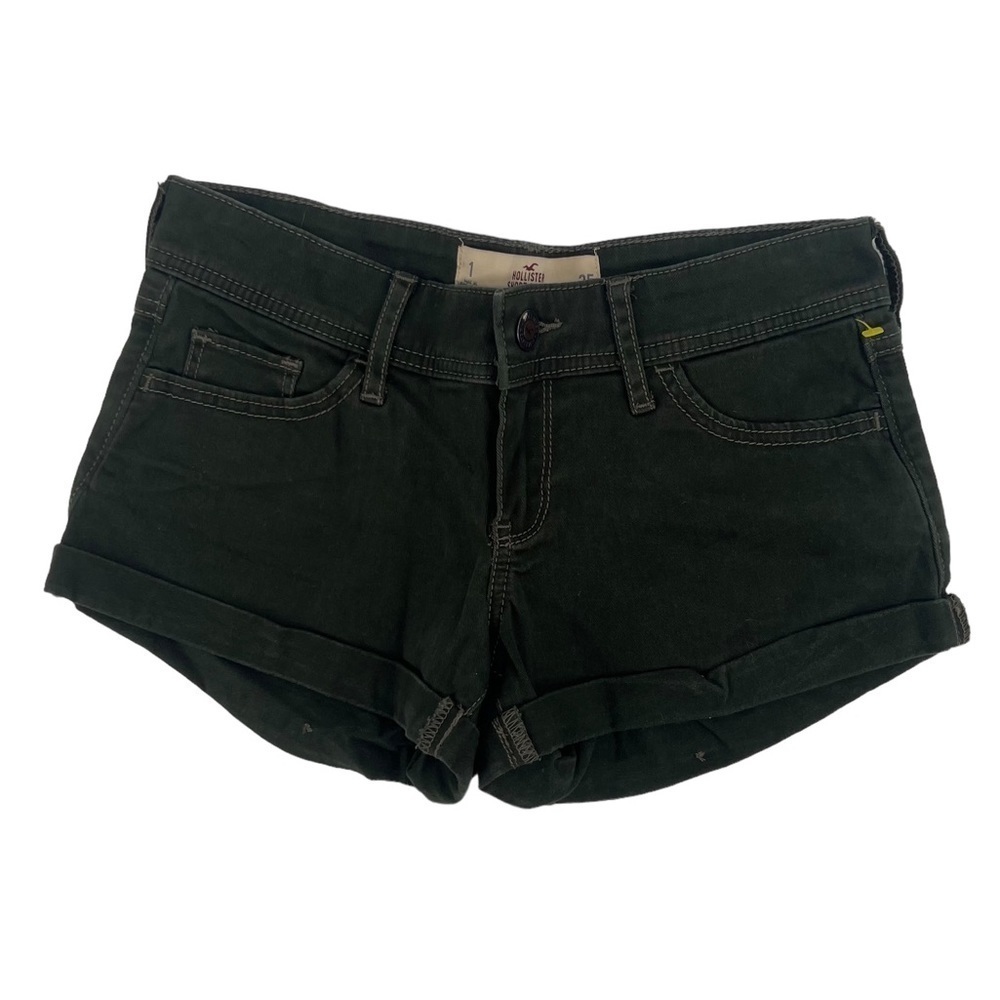 Hollister Green Low Rise Jean Short Shorts Size 25 Women’s